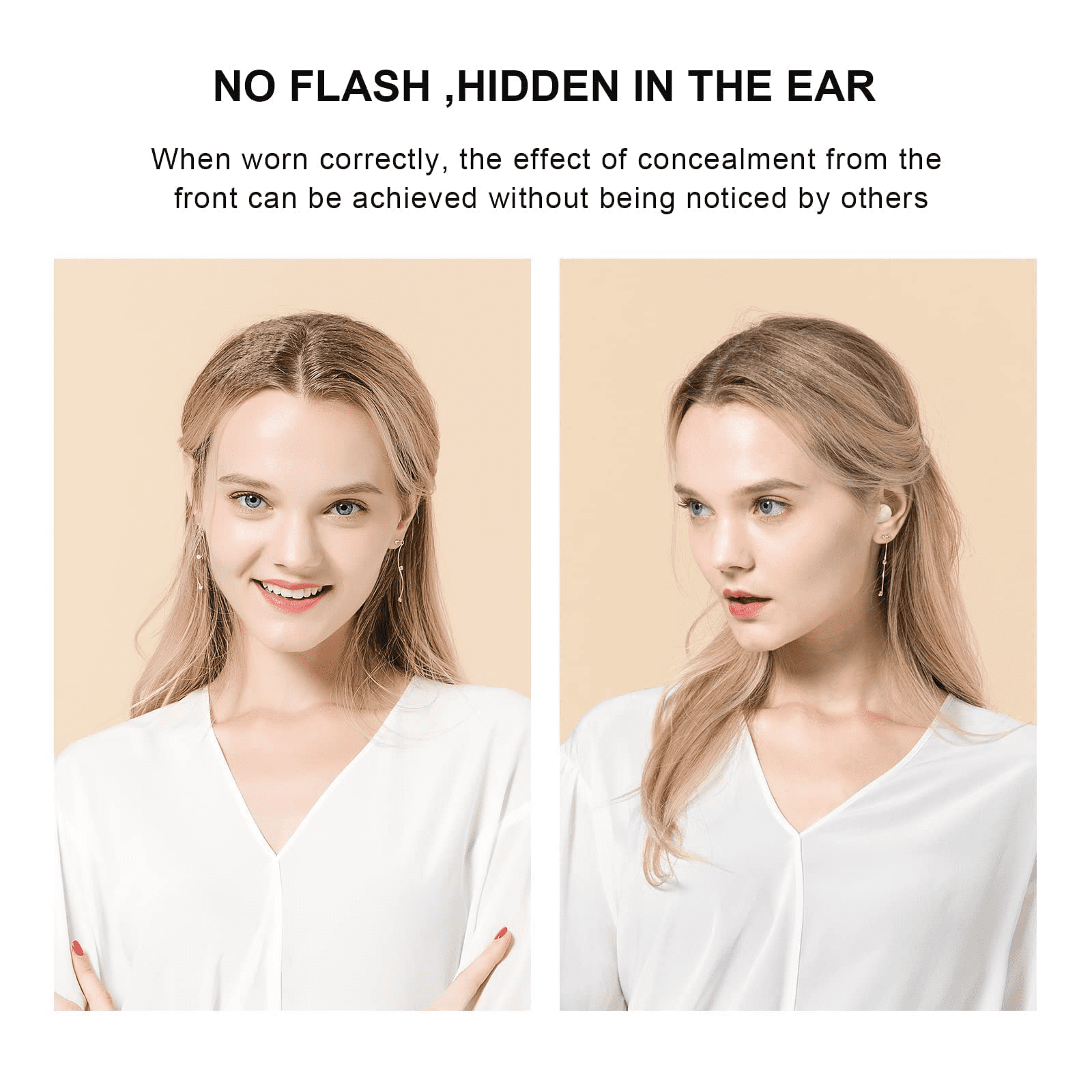 Small Invisible Earbuds Invisible Earbuds Mini Wireless Bluetooth Earpiece Phone Discreet Earbuds for Work Headphones Single Earbud Sport Earpiece with Mic