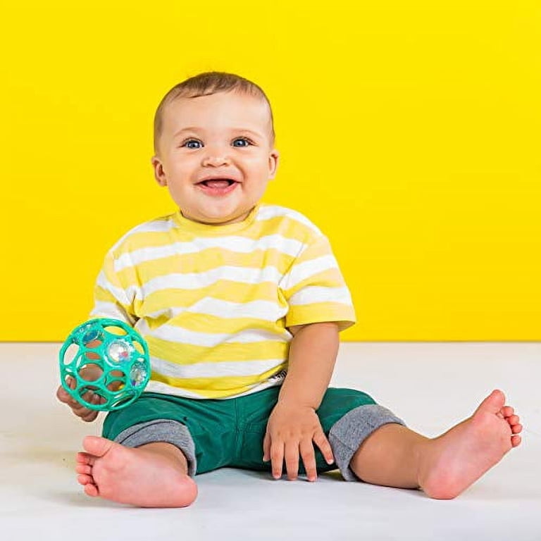 Bright Starts Oball Rattle, Teal 3-Pack photo 2