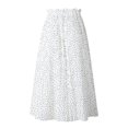 thumbnail image 4 of Women Flowy Casual A-Line Half Skirt Comfortable Stretchy Waist Summer Versatile Outfit, 4 of 5