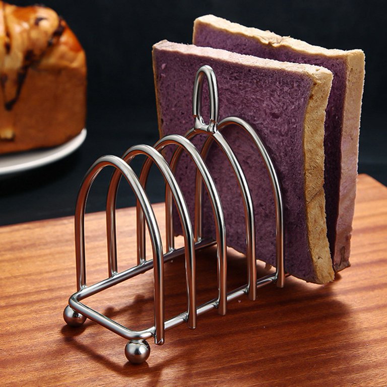 Toast Bread Holder, 6 Slice Stainless Steel Bread Rack for Buffet Breakfast