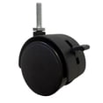 thumbnail image 3 of 2 Inch Casters Swivel Stem Caster Wheel 1/4" - 20 x 1 New PP Furniture Shelving Casters Replacement Castors with Brakes (with Brake-Black), 3 of 4