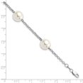 thumbnail image 5 of Sterling S Majestik Rh-pl 10-11mm Wht Imitat Shell Pearl 4 Station Bracelet 7.5 Inch "Bracelets, 5 of 5
