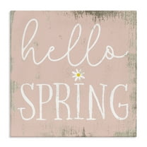 Rustic Hello Spring Canvas Art, 36 x 36, Made In USA