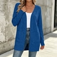 thumbnail image 6 of Women's Fall Cardigan Sweater Long Sleeve V-Neck Relaxed Fit Tops with Two Pockets, 6 of 9