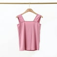 thumbnail image 2 of Npasoilc Summer Modal Tube Suspender Tops for Women Wide Strap Square Neck Cami Shirts Soft Breathbale Straight Blouse Casual Loose Homewear Shirts, 2 of 4