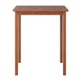 thumbnail image 4 of CorLiving Miramar Solid Wood Outdoor Bar Height Bar Table with Slatted Top and Umbrella Hole, Brown, 4 of 8
