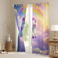 thumbnail image 3 of Castle Fairy Kids Children Cartoon Unicorn Curtains Pack of 2 (42x84 Each),Kawaii Gradient Rainbow Curtains Blackout,Dreamy Princess Bedroom Curtains,Microfiber Bedroom Decor, 3 of 6