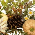 thumbnail image 6 of Northlight Pumpkins, Sunflowers and Fern Artificial Floral Fall Harvest Wreath - 28", 6 of 9