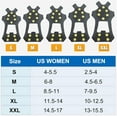 thumbnail image 3 of Ice Snow Cleats for Shoes & Boots, 10-Stud Winter Traction Crampons, Anti-Slip Rubber Slip-on Footwear for Men, Women & Kids – Perfect for Ice Fishing, Hiking, Running & Winter Activities, Size L, 3 of 6