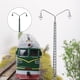 thumbnail image 3 of Billuyoard Modelo de lámpara de vía férrea, farola clásica a escala 1:87, diseño de construcción, luz LED de parque de cabezales, decoraciones Artesanía Verde (luz blanca) Billuyoard HA064499-03, 3 of 6