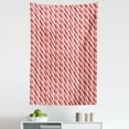 thumbnail image 1 of Candy Cane Tapestry, Christmas Candies Pattern Diagonal Stripes Traditional Winter Sweets, Fabric Wall Hanging Decor for Bedroom Living Room Dorm, 5 Sizes, Red Cream, by Ambesonne, 1 of 1
