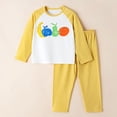 thumbnail image 2 of NIEWTR Toddler Long Sleeve Pajamas Set 2PC Outfits Soft Pullover and Elastic Waist Long Pants Breathable for Girl Girl 2T-5T(A-Yellow,3-4 Years), 2 of 7