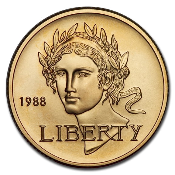 1988-W Gold $5 Commem Olympic BU (Capsule Only)