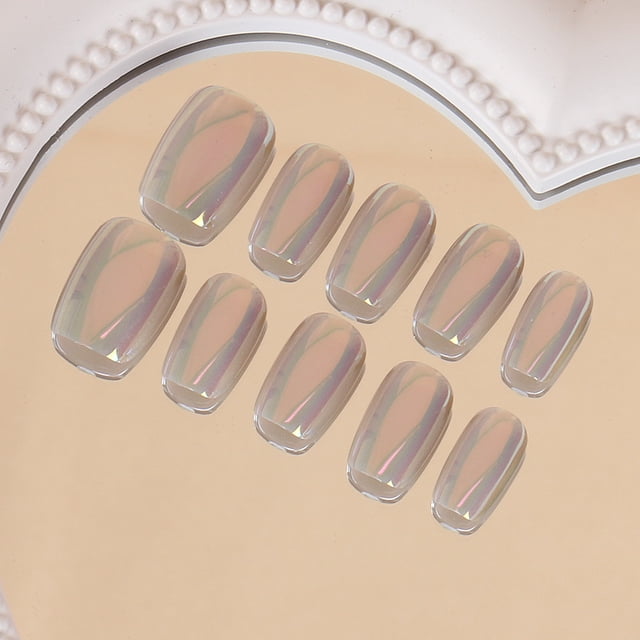 Use uñas hechas a mano flash arco manicura terminado pegatina de uña desmontable uña postiza pieza de uña