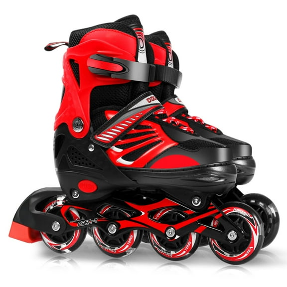 Shoes,Red Size Kids 4 Roller Red 4 Size Adjustable Inline Kids And Size Adjustable With Wheels Adjustable Roller Wheels Kids And (3.5-6) Adjustable Size (3.5-6) Wheels