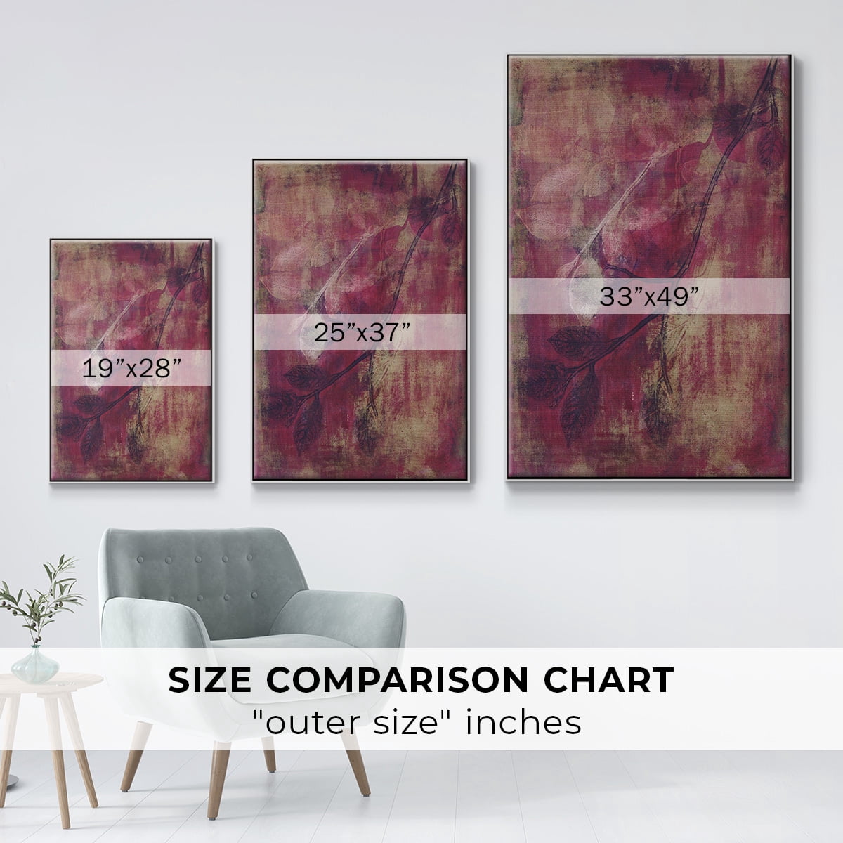 Branching Out XVII Framed Premium Gallery Wrapped Canvas - Ready to Hang - 25 x 37 - White Floating Frame