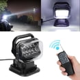 thumbnail image 4 of Luz LED negra de 50W, reflector con Control remoto, lámpara de trabajo de alto brillo para coche, yate, SUV, 4 of 12