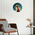 thumbnail image 3 of Non-Ticking Silent Wall Clocks Battery Operated Personalized Decor Clock for Bathroom,Office-Cute Fox Sitting In The Snow（14inch）, 3 of 4
