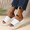 thumbnail image 1 of Sandalias con plataforma de moda para mujer - Sandalias con velcro y punta abierta para salir, 1 of 4