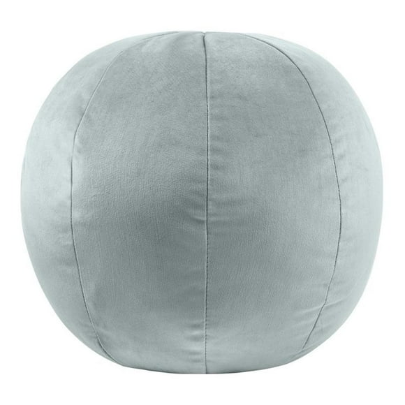 TOV Furniture Boba 9x9" Transitional Velvet Upholstered Pillow in Sea Blue