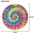 thumbnail image 6 of Colorful Rainbow Tie Dye Spiral Pattern Round Tablecloth 60"x60",Wrinkle Wipeable Table Cloth for Kitchen Dining Room Picnic Patio Party, 6 of 6