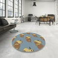 thumbnail image 3 of Ahgly Company Indoor Rectangle Patterned Gray Cloud Gray Novelty Area Rugs, 2' x 5', 3 of 6