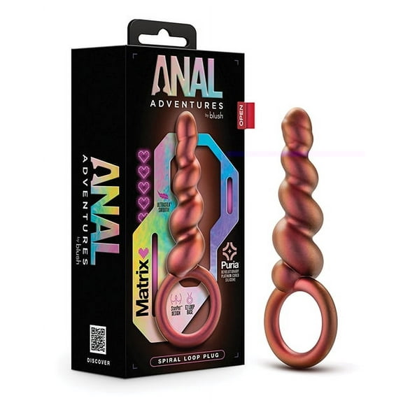 Blush Anal Adventures Matrix Spiral Loop Plug - Copper