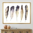 thumbnail image 2 of Dark Gray Feathers Boho Ethnic II 32 in x 16 in Framed Painting Canvas Art Print, by Designart, 2 of 5