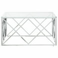 thumbnail image 4 of vidaXL Coffee Table 31.5"x31.5"x15.7" Stainless Steel and Glass, 4 of 5