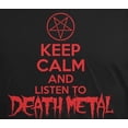 thumbnail image 4 of Old Glory Mens Keep Calm And Listen To Death Metal Short Sleeve Graphic T Shirt, 4 of 6