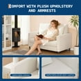 thumbnail image 2 of Kicctian Loveseat Sofa for Small Spaces, Compact Accent Couch for Living Room or Bedroom, Comfortable Armchair for Apartments,Beige, 2 of 8