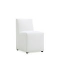 thumbnail image 5 of Manhattan Comfort Anna 19.69" Faux Leather Armless Dining Chair in Cream (2 Pc), 5 of 10