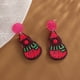 thumbnail image 2 of Pendientes navideños con forma de botón, bonitos y creativos, con dibujos animados, para Navidad. 0.87 × 2.13 pulgadas, 2 of 7