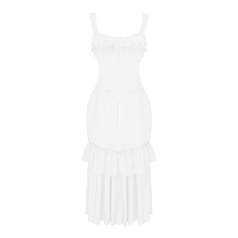 white christmas dresses Marie Antoinette Dress and Cream Rococo Ball Gown – Vintage Lace Corset Dress with Ruffle Sleeves and Tiered Skirt Size 26W / Cream main image 1