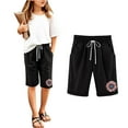 thumbnail image 5 of Fesfesfes Kids' Patriotic Print Five Quarter Pants Elastic Waist Casual Sports Shorts for Boys Girls Summer Outdoor Play(Black#3,5-6 Years), 5 of 6