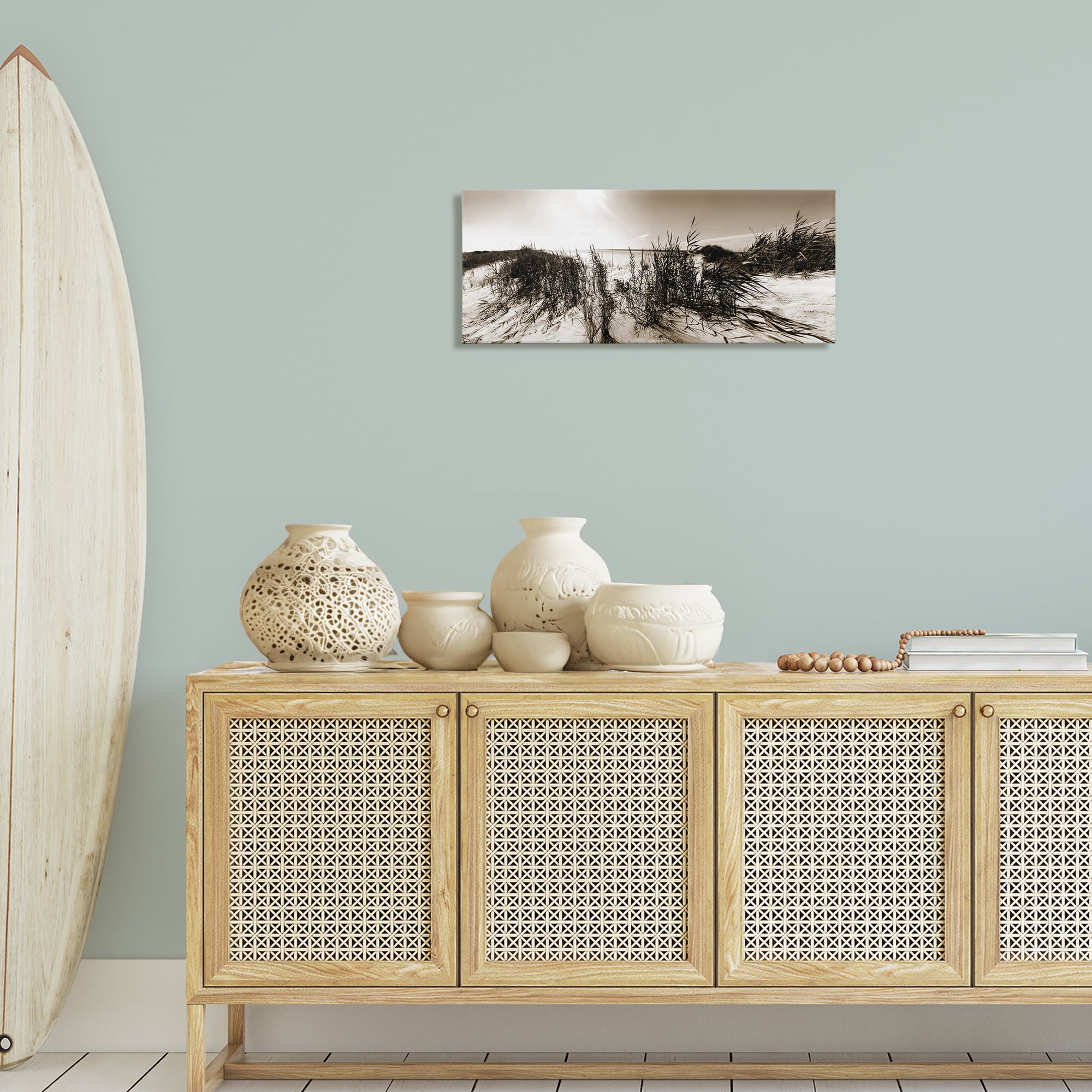 Stupell Industries Wind In The Dunes Coastal Photography Gallery Wrapped Canvas Art Print Wall Art, 30 x 13