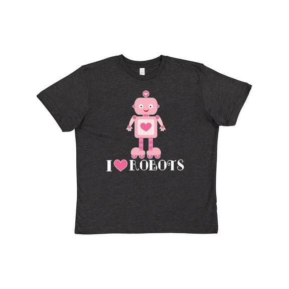 Inktastic Robotics I Love Robots Girls Youth T-Shirt