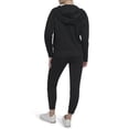 thumbnail image 4 of Sudadera con capucha DKNY para mujer, logotipo, cordón, cierre completo, color negro, talla S, 4 of 5