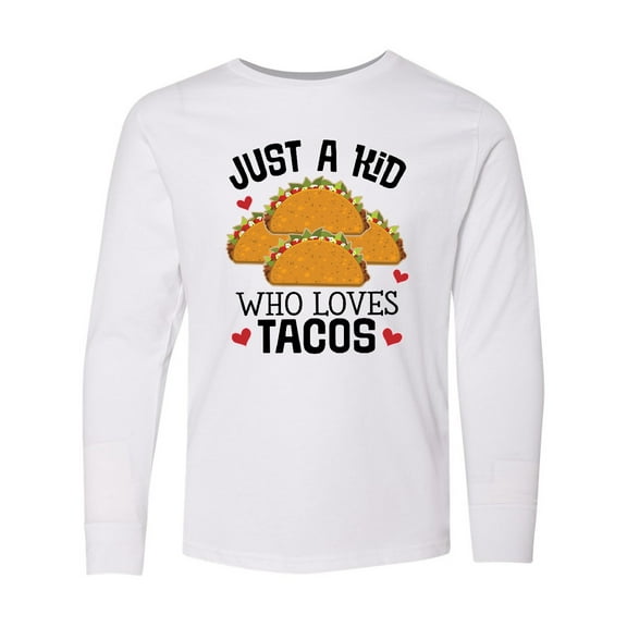 Inktastic Taco Lover Mexican Food Long Sleeve Youth T-Shirt