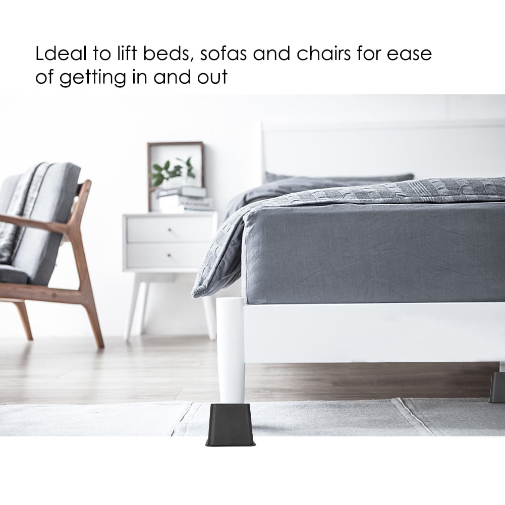 Ccdes 4Pcs/set 3 Furniture Raisers Adjustable Bed Chair Riser Wide Feet