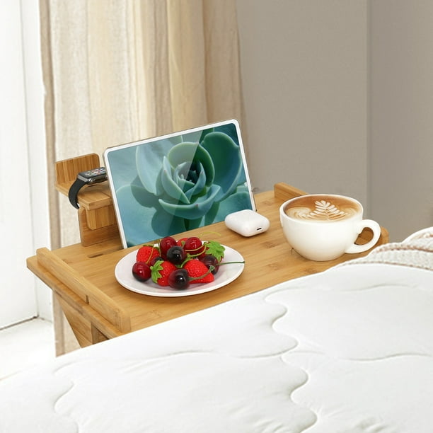 Bedside Shelf for Bunk Bed, Bamboo Bedside Table Nightstand, Attachable