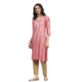 thumbnail image 2 of Biba Rangriti Indian Ethnic Kurti (Festive Essentials 22335), Pink, Size 34, 2 of 5