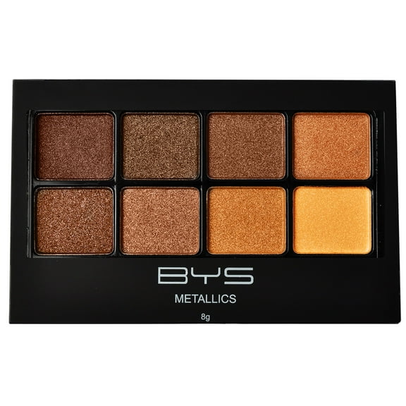 BYS Scented Matte and Metallic Eyeshadow 8 Shades Palette, Peachy Pinks