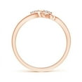 thumbnail image 2 of ANGARA Natural Two Stone Diamond Twin Heart Knot Ring in 14K Rose Gold for Women (Size-2.3mm| Color-H| Clarity-SI2) | April Birthstone, Anniversary, Jewelry Gift for Women | Natural Diamond Ring, 2 of 7