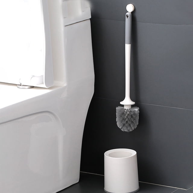Cepillo para inodoro con cerdas | Cepillo de limpieza para inodoro con mango largo y ergonómico | Herramienta de limpieza compacta para el baño del hogar