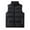 Black, variant on jjayotai Mens Tops Clearance Men's Lightweigh Puffer Vest Patchwork Warm Down Zipper With Pockets Stand Collar Top Sleeveless Jacket Outerwear