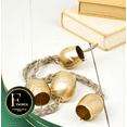 thumbnail image 4 of Vintage Rustic Hanging Metal Cowbells with Jute Rope – Gold Finish Farmhouse Christmas Bells, Handmade Decorative Wind Chimes, Set of 4 for Home & Holiday Décor, 4 of 8