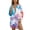Blue Purple White Galaxy Print, variant on Renewold Bathing Suit Cover Up Shirt Button Down Shirts for Women Lightweight Dress Shirt with Pocket Comfy Bikini Coverups Long Sleeve Women's Swimwear, Floral Print Blue, S