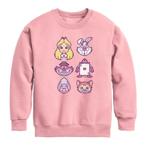 Disney - Alice In Wonderland - Alice Face - Toddler & Youth Crewneck Fleece Sweatshirt