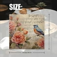 thumbnail image 2 of Bahomeck Cloth Napkins Set Of 4,18*18 Inch Washable Polyester Napkins Dining Table Napkins Weddings Party Dinner Parties(Roses And Blue Bird On Music Sheet Background), 2 of 3